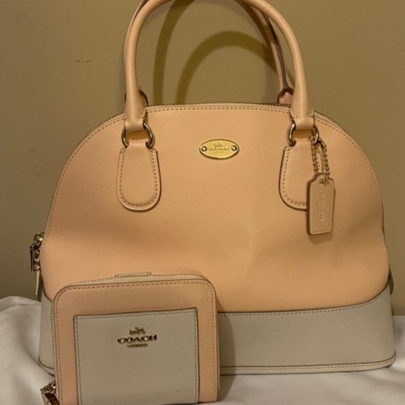 Beautiful Leather Peaches & Cream Tote - Picture 1 of 2